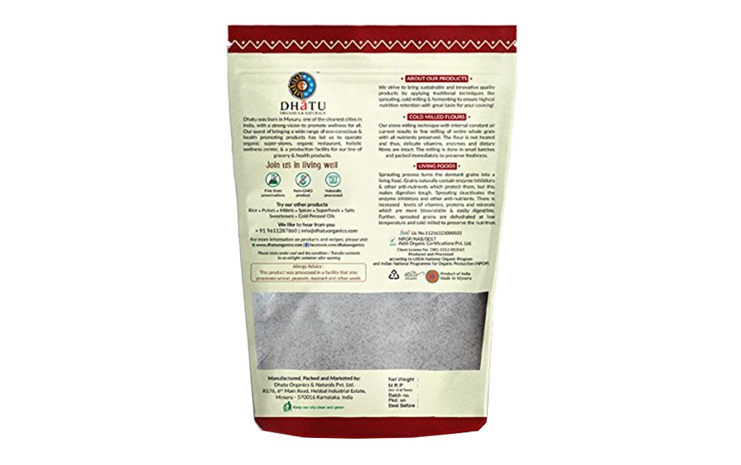 Dhatu Certified Organic Bajra Flour   Pack  500 grams